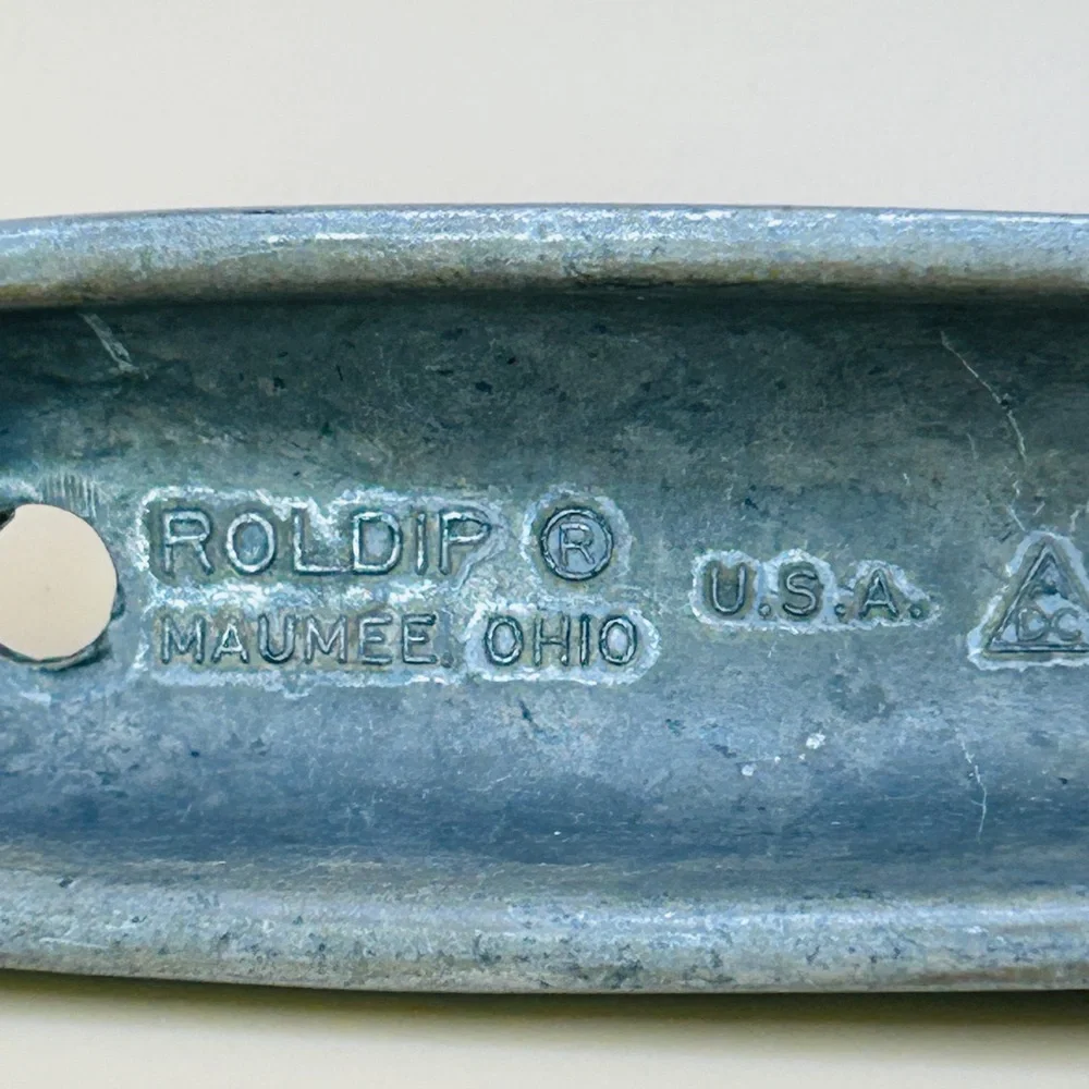 Old Roldip Ice Cream Scoop Silver Light Weight Maumee Ohio Metal Kitchen Tool